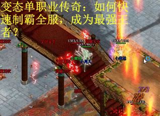 变态单职业传奇：如何快速制霸全服，成为最强王者？
