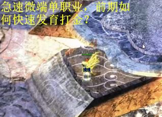 急速微端单职业，前期如何快速发育打金？
