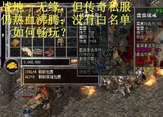 战地一无缘,但传奇私服仍热血沸腾:没有白名单,如何畅玩? 战地一无缘,但传奇私服仍热血沸腾:没有白名单,如何畅玩?